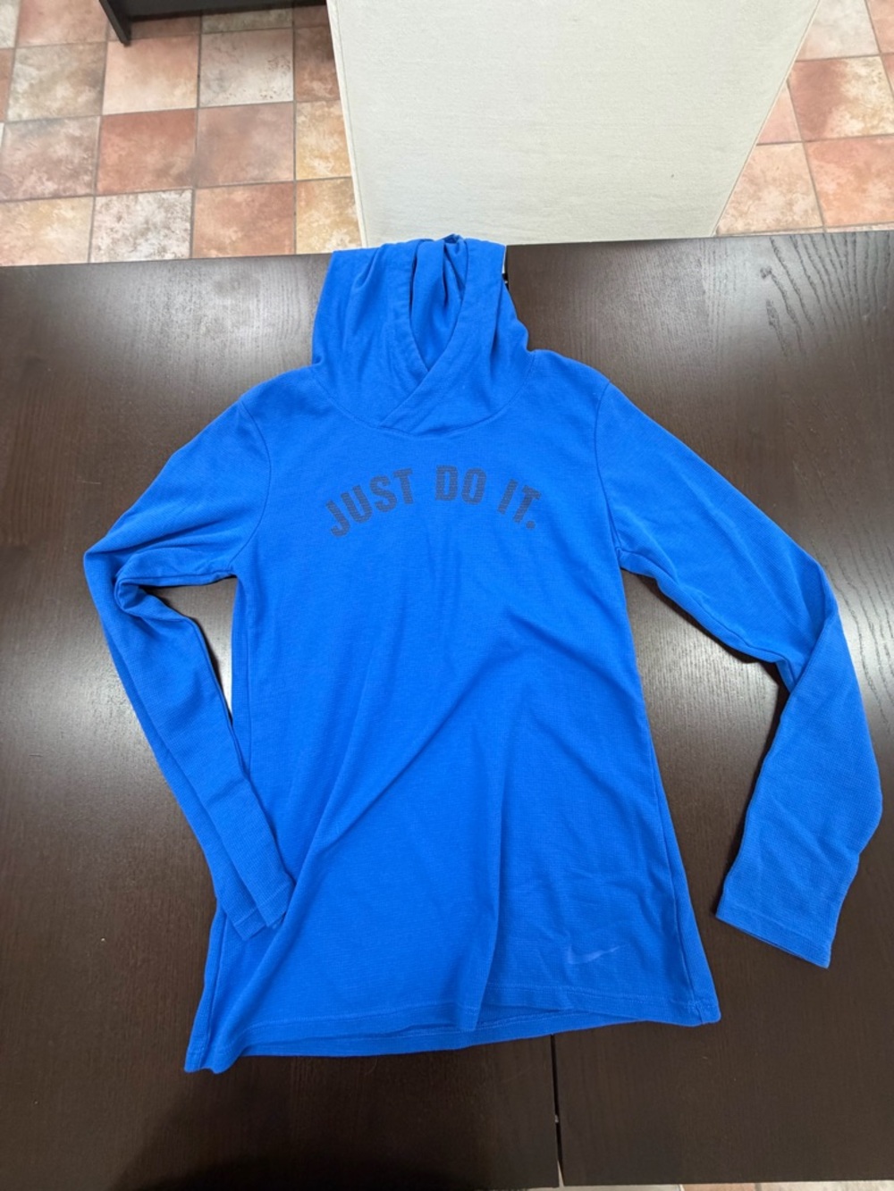 One extra small Nike waffle fabric hooded long sleeve